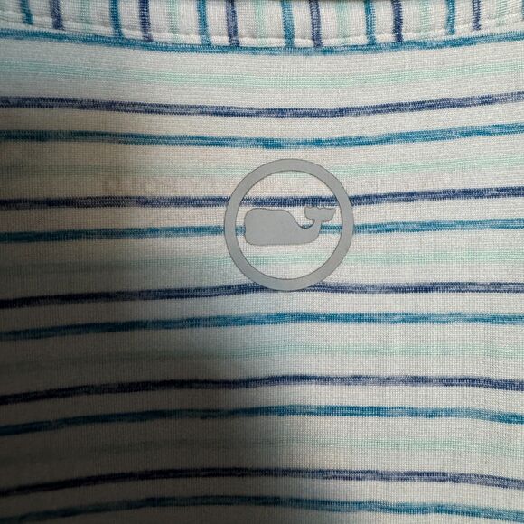 Vineyard Vines Polo Shirt Large Blue Green On the Go Performance OTG Sankaty - Picture 7 of 10